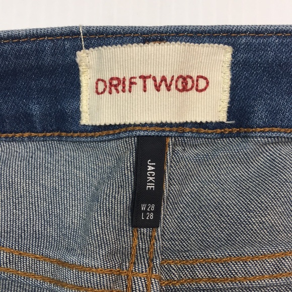 Driftwood Jackie High Rise Lace Patchwork Distressed Jeans. Sz 28 - Picture 7 of 11